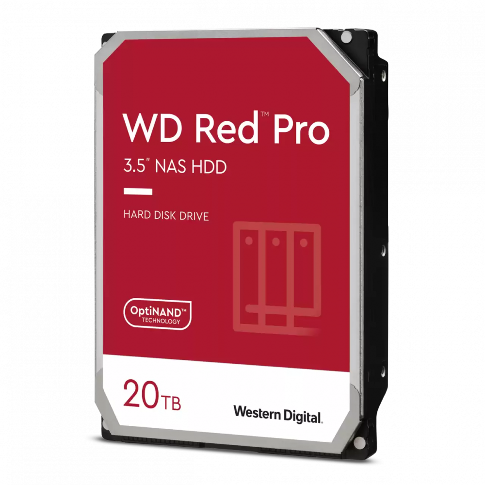 Disco duro interno wd red pro 20tb 3.5 escritorio sata3 6gb/s 512mb 7200rpm 24x7 hotplug nas 1-24 bahias (wd201kfgx)