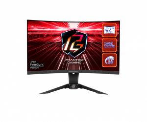Monito Gamer Curvo ASRock Phantom Gaming PG27Q15R2A 27'', Quad HD, FreeSync, 165Hz, HDMI, Negro