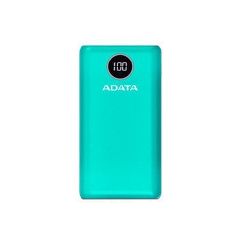 Power Bank Adata AP20000, 20,000 mAh, 1xUSB-C, 2xUSB 2.0, 3 puertos, color verde