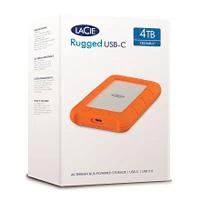 Disco Duro Externo LaCie Rugged USB-C 2.5'', 4TB, USB C 3.0, Naranja/Plata, A Prueba de Agua, Polvo y Golpes - para Mac/PC
