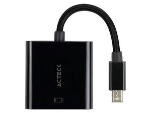 Adaptador Acteck Mini Displayport a HDMI, 20cm, Negro