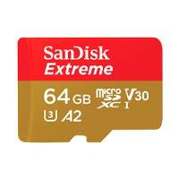Memoria Flash SanDisk Extreme, 64GB MicroSDXC, Clase 10, 170BM/s, con Adaptador
