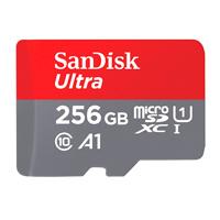 Memoria Flash Sandisk Ultra, 256GB MicroSDXC UHS-I Clase 10, con Adaptador