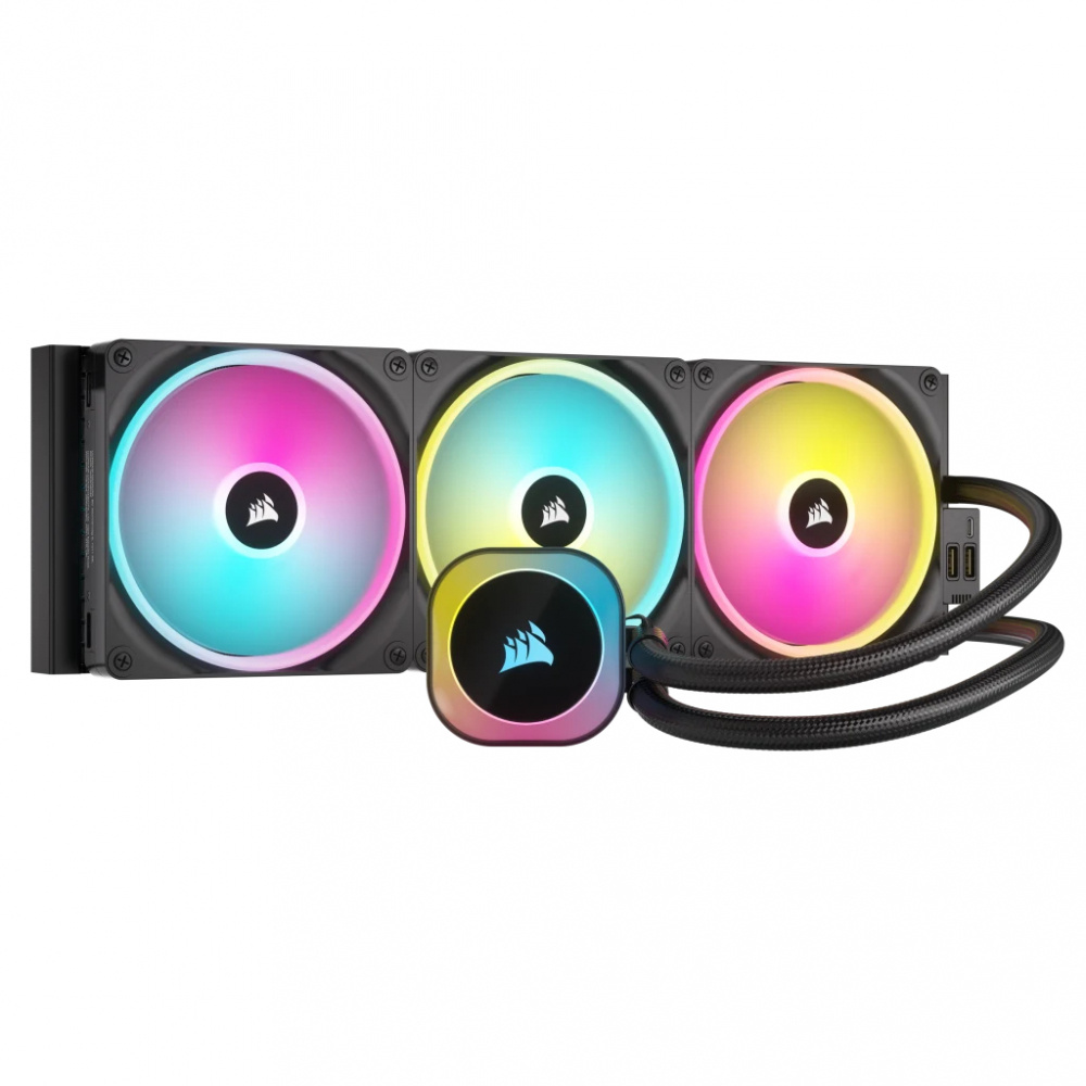 Corsair iCUE Link H170i RGB AIO Enfriamiento Líquido para CPU, 3x 140mm, 400 - 2000RPM, Negro
