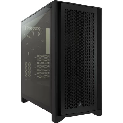Gabinete Corsair 4000D Airflow, Midi-Tower, ATX, Micro ATX, Mini ITX, Ventana lateral, 2x Vent. 120mm, Negro