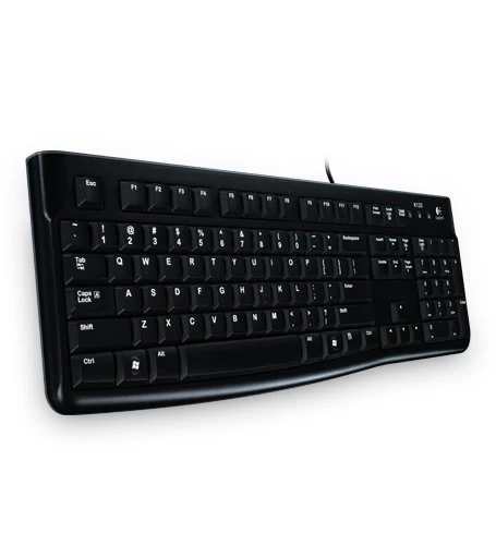Teclado Logitech K120 USB, Alambrico, Color Negro