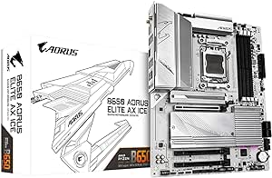 Tarjeta Madre Gigabyte B650 AORUS ELITE AX ICE, AMD, Enchufe AM5, AMD Ryzen 7, 192 GB, DDR5-SDRAM