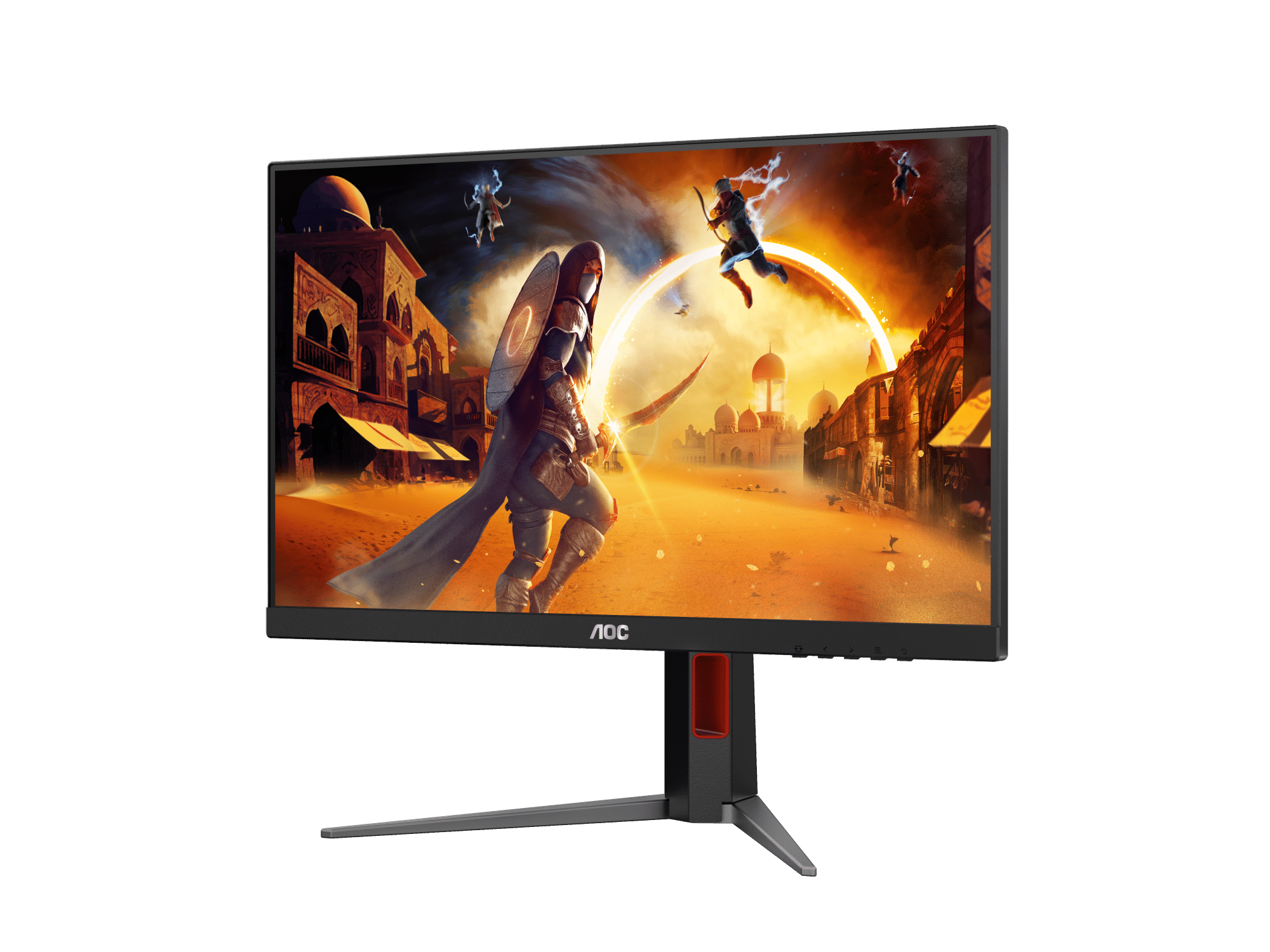 Monitor Gamer AOC 24G4 LED 23.8", Full HD, IPS, 180Hz, HDMI/DisplayPort, Negro/Rojo