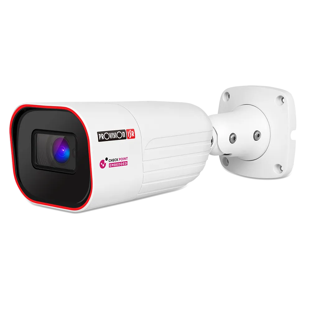 Cámara Eye-Sight, Bala, IR 60M (4 LED Array), Lente Motorizado Varifocal 2.8-12mm, 4MP, PoE, Face Detection, Check Point Protect, IA, Salida de alarmas, NDAA.