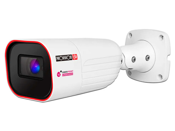 Cámara IP Tipo Bala provision ISR I6-340LPRN-MVF1 de 4MP (2592 x 1520), Lente de 2.8mm, IR hasta 40m, IP67, Color Blanco.