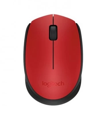 Mouse Logitech M170, RF Inalambrico, Ambidextro, PC/MAC Mini Receptor Usb 2.0, Color Rojo/Negro, Bateia AA