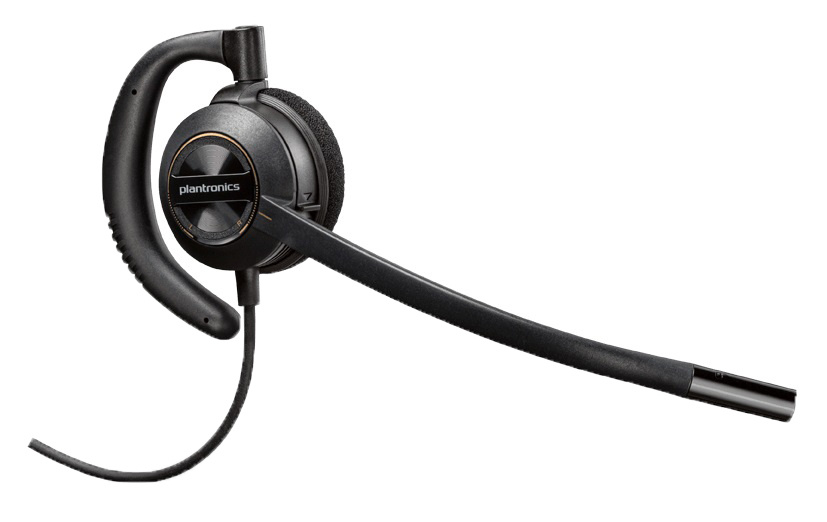 Poly Audífono Monoaural EncorePro 530 con Noise-Canceling, Alámbrico, Negro