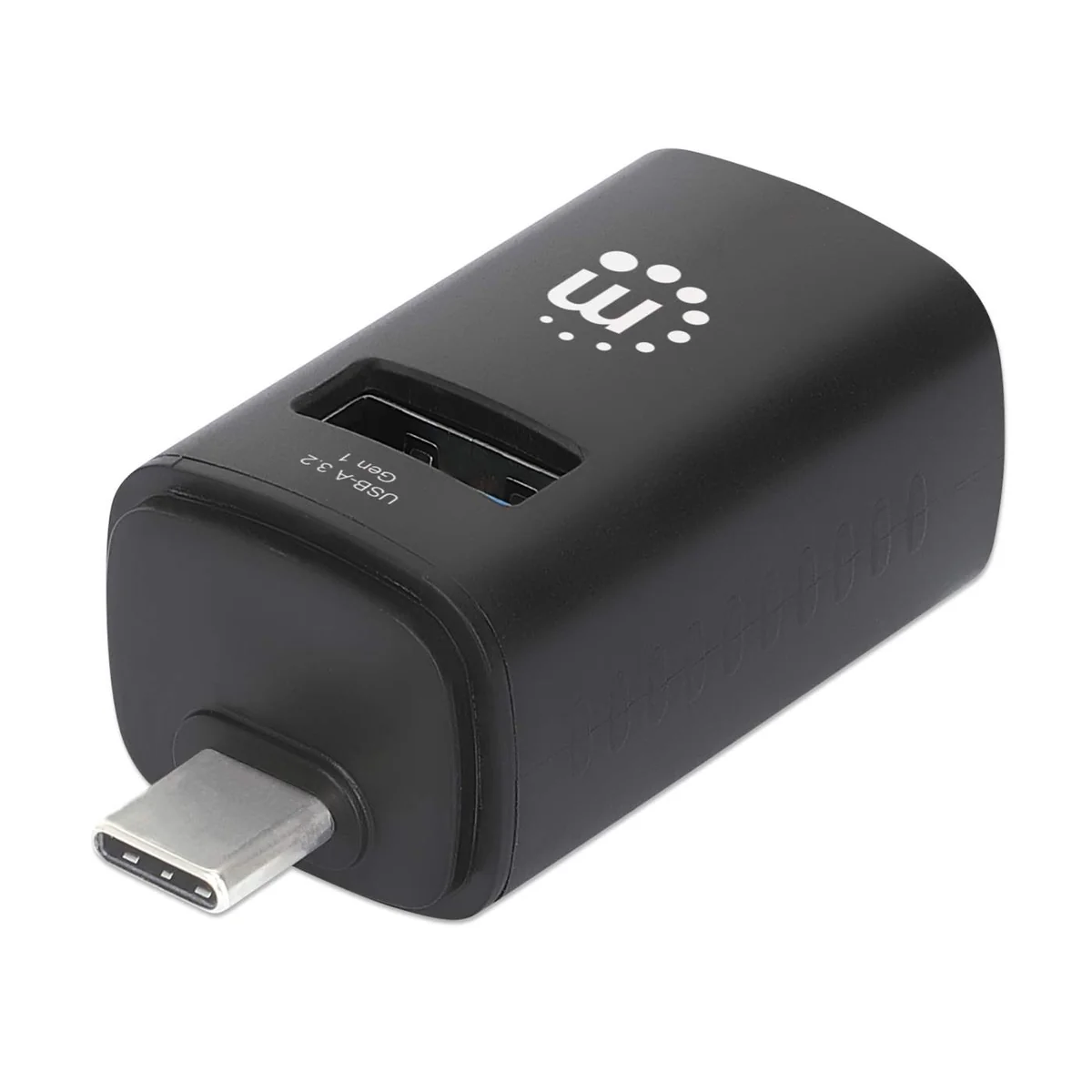 Manhattan Hub USB-C Macho, 1x USB-A 3.0, 2x USB-A 2.0, 5 Gbit/s, Negro