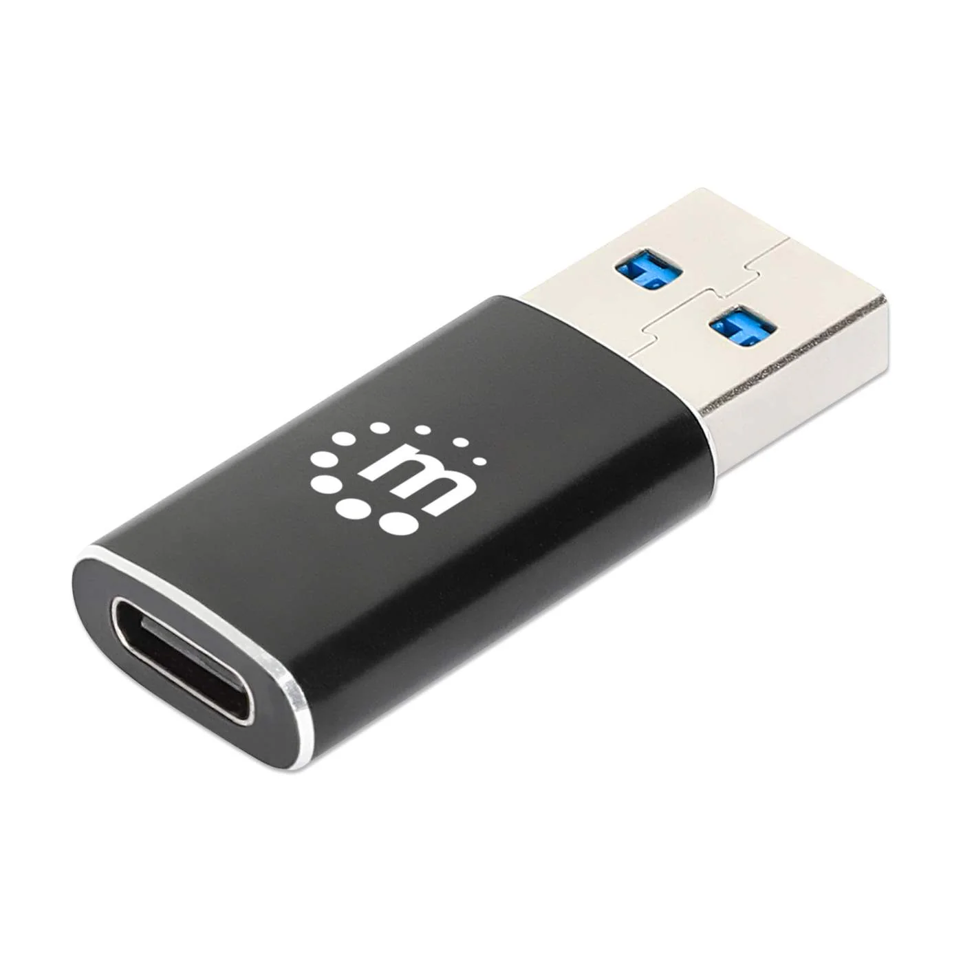 Manhattan Hub USB-A Macho, 1x USB-C, 5 Gbit/s, Negro
