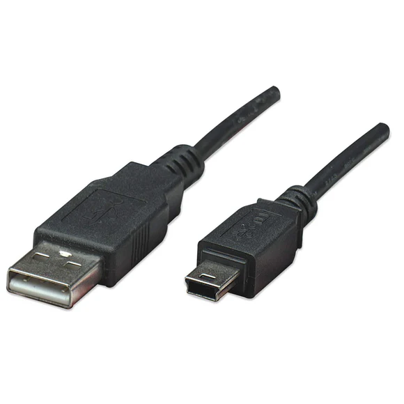Manhattan Cable USB 2.0, USB A Macho - Mini USB B Macho, 3 Metros, Negro