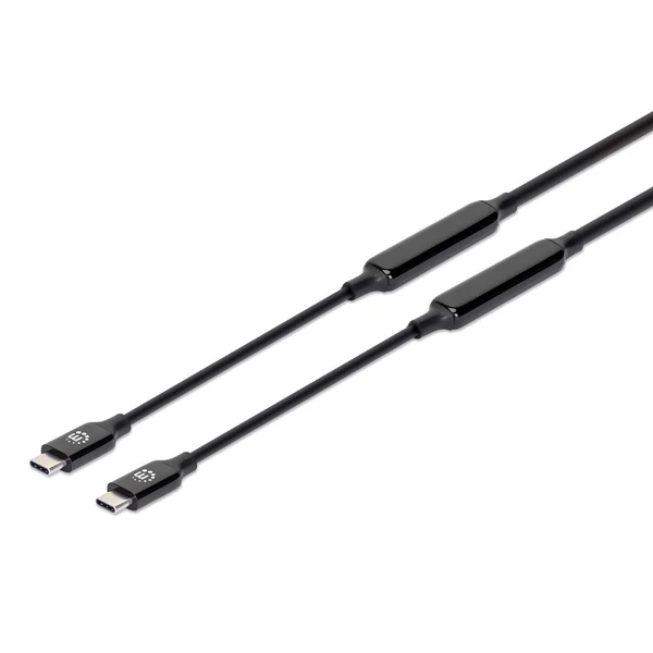 Manhattan Cable USB C Macho - USB C Macho, 5 Metros, Negro