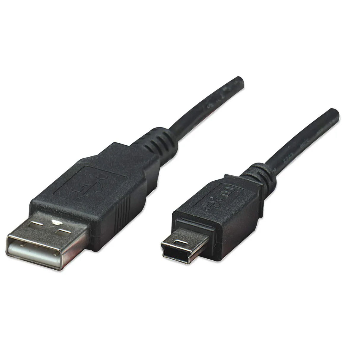 Manhattan Cable USB 2.0, USB A Macho - Mini USB B Macho, 1 Metro, Negro