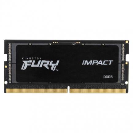 Memoria RAM Kingston Fury Impact Black, 32GB, so-dimm, DDR5, 4800MHz, Non-ECC, CL38, 262-pin, XMP