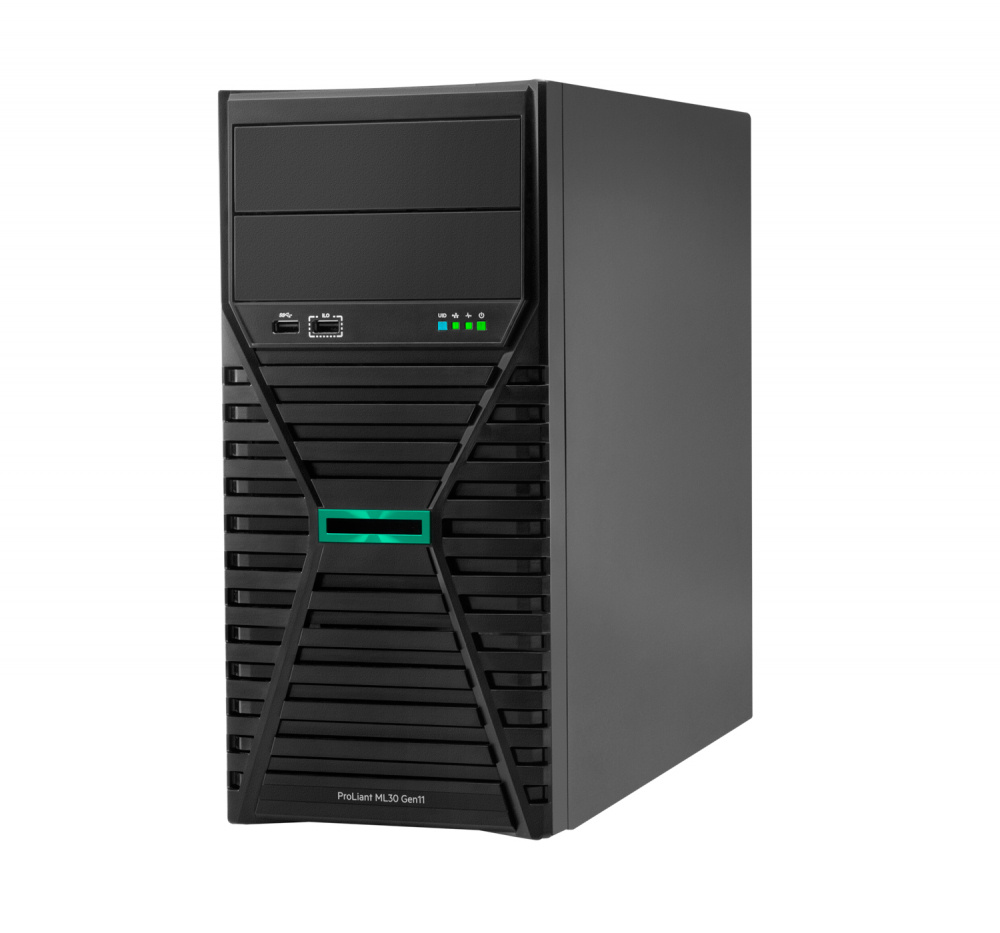Servidor HPE ProLiant ML30 Gen11, Intel Xeon E-2414 2.60GHz, 16GB DDR5, 1TB, máx. 16TB, 3.5", Torre (4U) - no Sistema Operativo Instalado