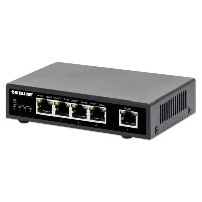 Switch poe+ con 5 puertos gigabit intellinet 561839