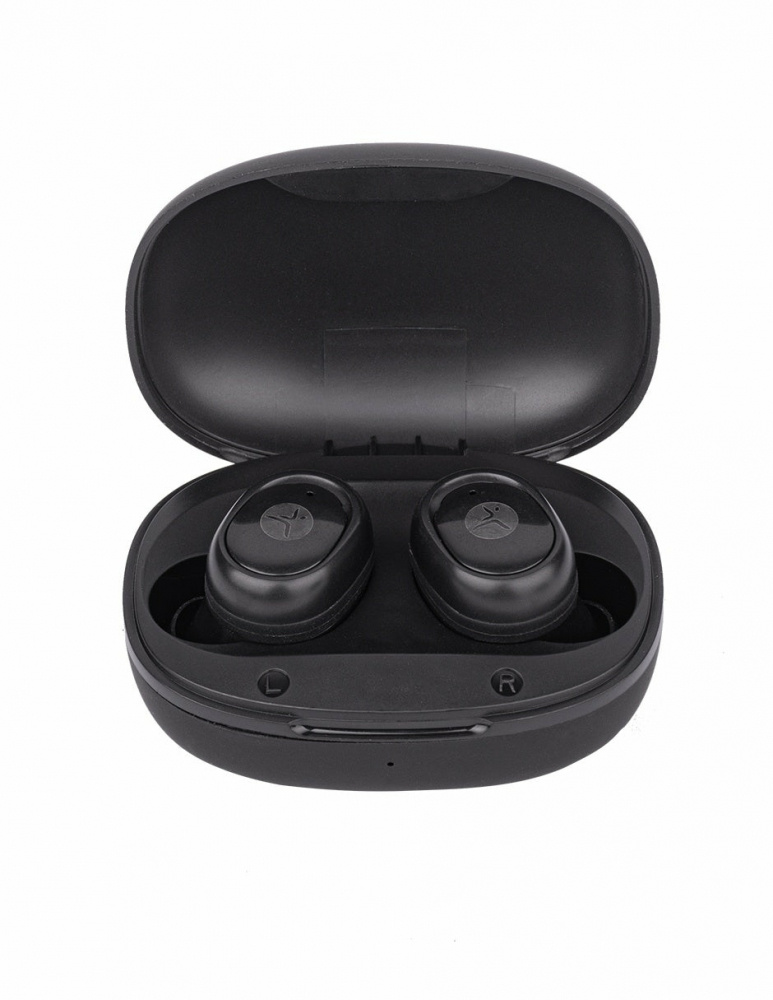 TechZone Audífonos Intrauriculares con Micrófono TZWS03, Inalámbrico, Bluetooth, USB-C, Negro