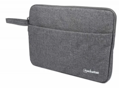 Funda Manhattan, Funda para Notebook de Hasta 14.5 Pulgadas, Poliester, Color Gris, Resistente al agua