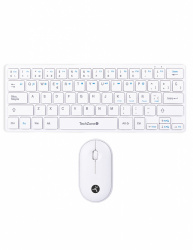 Kit de Teclado y Mouse TechZone TZACCBI04, RF Inalámbrico, USB, Blanco (Español)