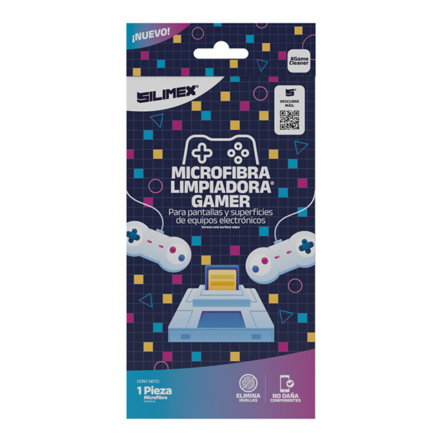 Microfibra Gamer Silimex, Limpieza de superficies, 30x30cm - 7503018454023