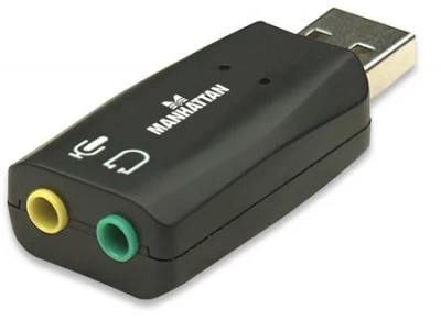 Adaptador de audio 3-D Manhattan externa 5.1CH, USB 2.0
