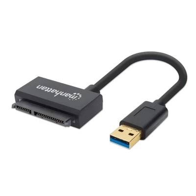 Convertidor Manhattan SuperSpeed USB 3.0 Macho a Sata III, 2.5 pulgadas, 5 Gbit/s, Negro/Azul