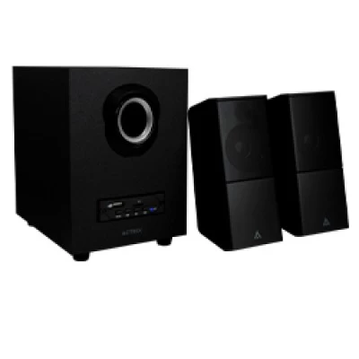 Bocinas Acteck con Subwoofer, Bluetooth, USB, Micro SD, 11W RMS, Negro