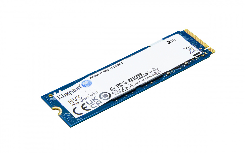 SSD Kingston NV3 2TB, M.2, PCI Express 4.0, Lectura 6000 MB/s, Escritura 5000 MB/s