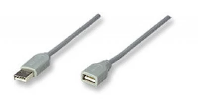 Cable Extension USB MANHATTAN A macho-A hembra, 3.0mts, Gris