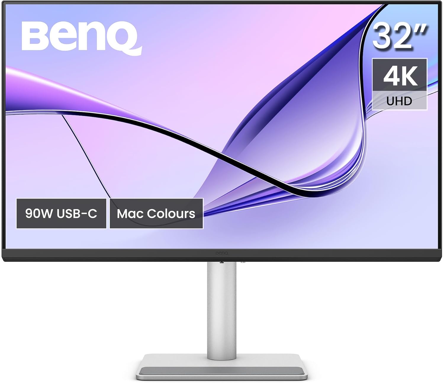 Monitor BenQ MA320U 32” 4K 3840x2160 para MacBook Pro/Air, Doble USB-C de 90W, Coincidencia de Colores con Mac, Hub USB