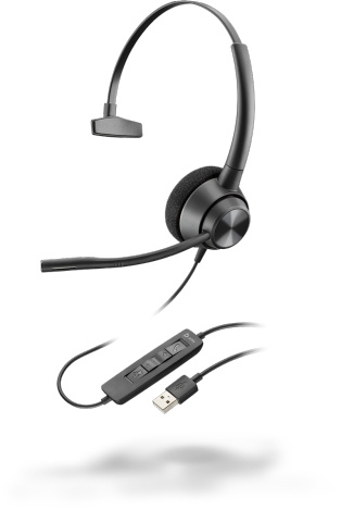 Poly Monoaural EncorePro 310, Alámbrico, USB, Negro
