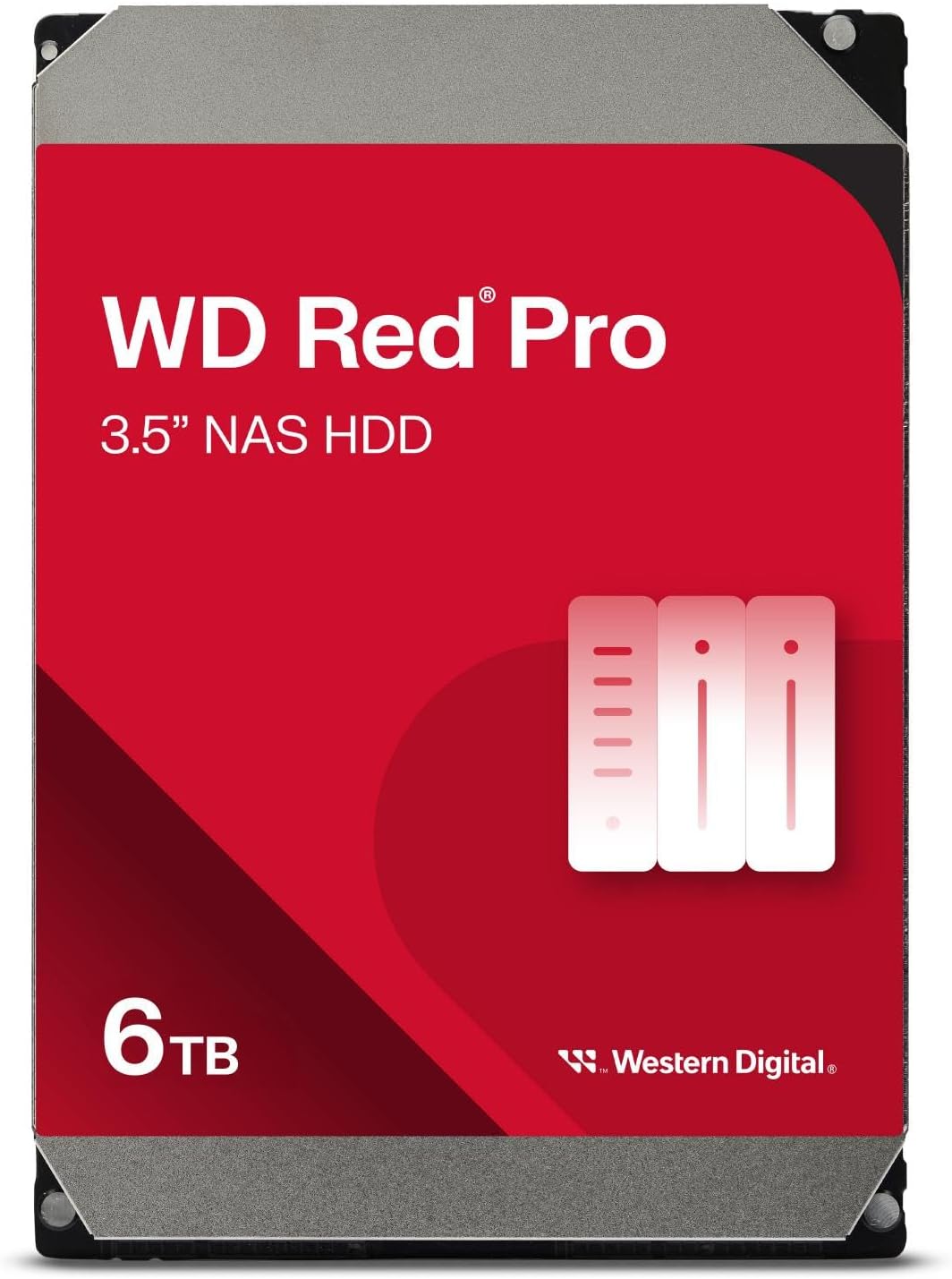 Duro Disco Western Digital WD Red Pro NAS de 6 TB, 7200 RPM, SATA 6 Gb/s, CMR, caché de 256 MB, 3.5" - WD6005FFBX