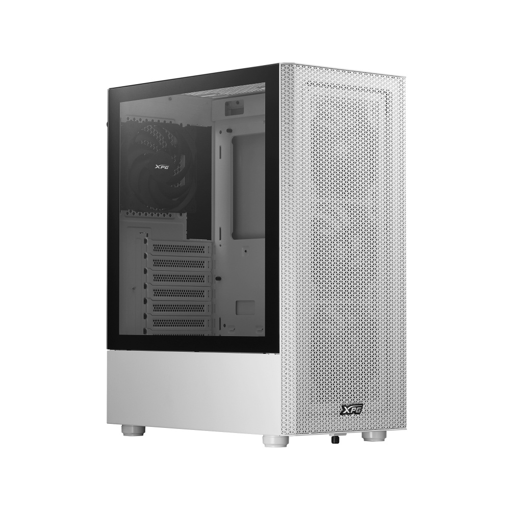 Gabinete XPG Valor Mesh con Ventana, Midi-Tower, ATX/Mini-ITX/Micro-ATX, USB 3.2, sin Fuente, 4 Ventiladores Instalados, Blanco