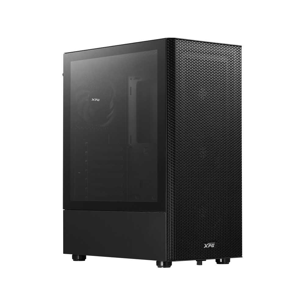 Gabinete XPG Valor Mesh con Ventana, Midi-Tower, ATX/Mini-ITX/Micro-ATX, USB 3.2, sin Fuente, 4 Ventiladores Instalados, Negro