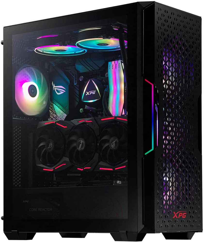 Gabinete XPG STARKER AIR Negro, Ventana Cristal, RGB, vent frontal 1x 120mm, Vent trasero 1x 120mm