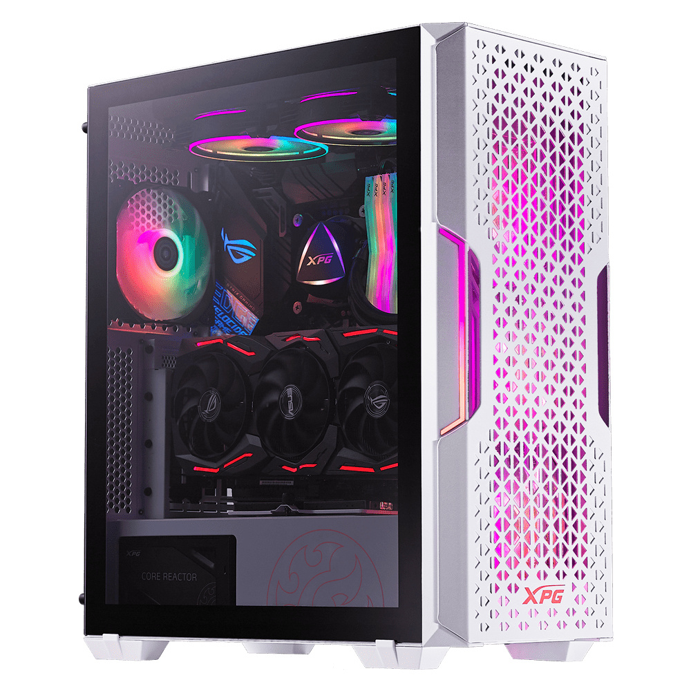 Gabinete XPG STARKER AIR, Ventana lateral, RGB, Ventiladores frontales 1x120mm, traseros 1x120mm, Blanco