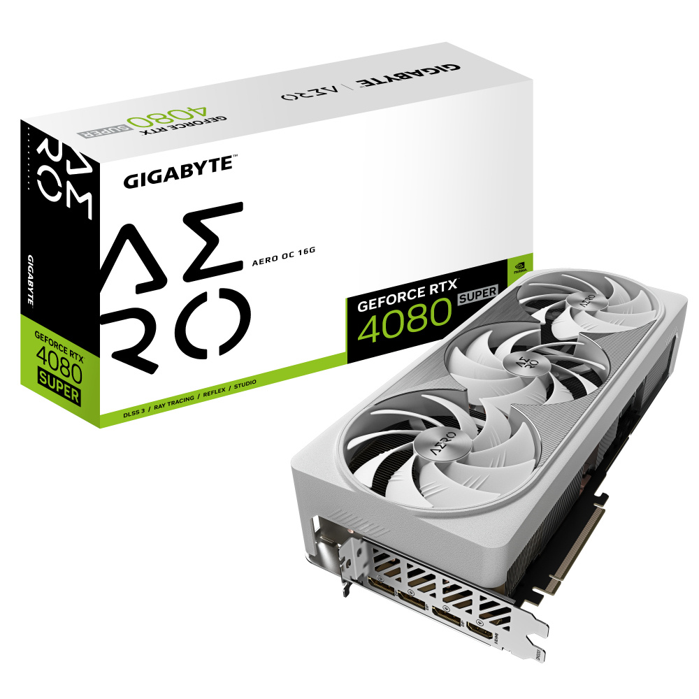 Tarjeta de Video Gigabyte GeForce RTX 4080 SUPER AERO OC 16G, 256 Bit, 16 GB, GDDR6X, 2595 MHz, 1xHDMI, 3xDP