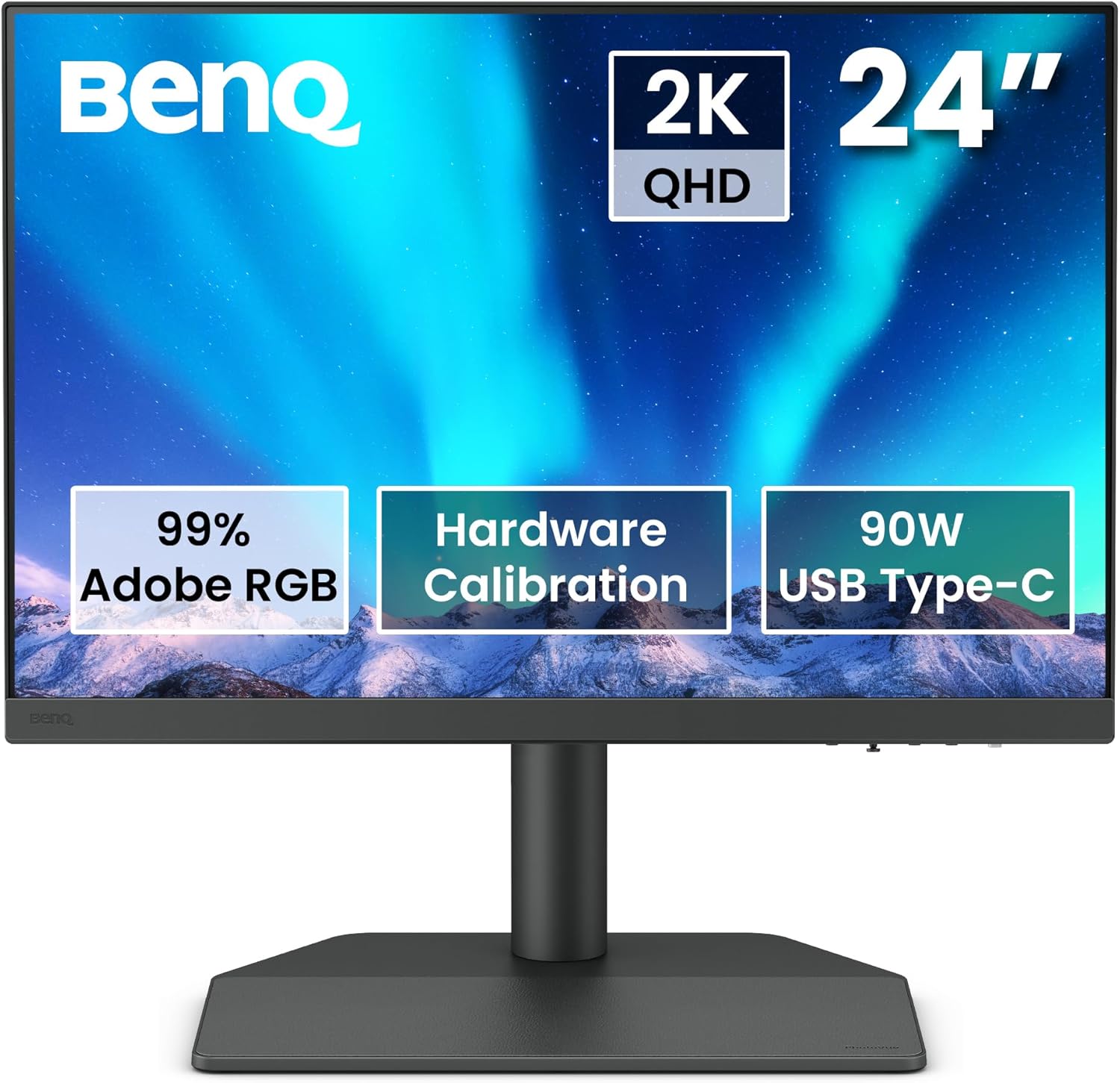 BenQ Sw242Q Monitor para Fotografía De 24, 2k, Adobe RGB, 90w