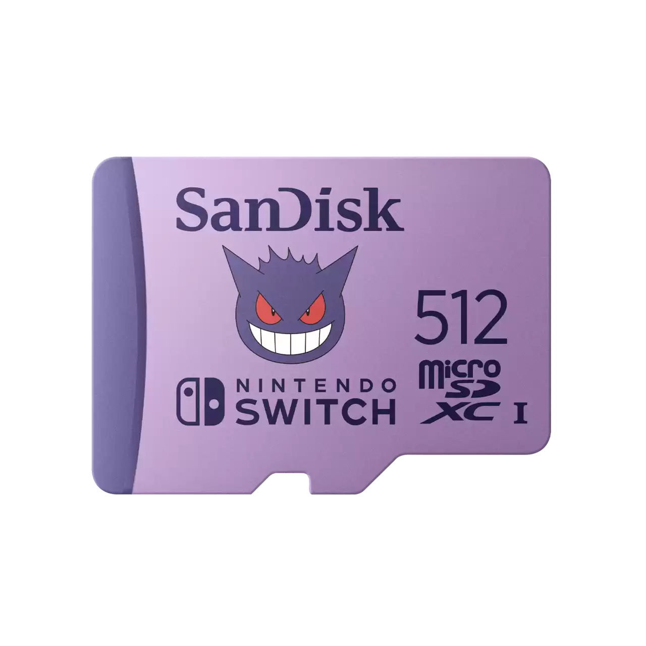 Memoria sandisk micro sdxc 512gb nintendo switch pokemon gengar 100mb/s 4k u3 v30  sdsqxao-512g-gn6zk
