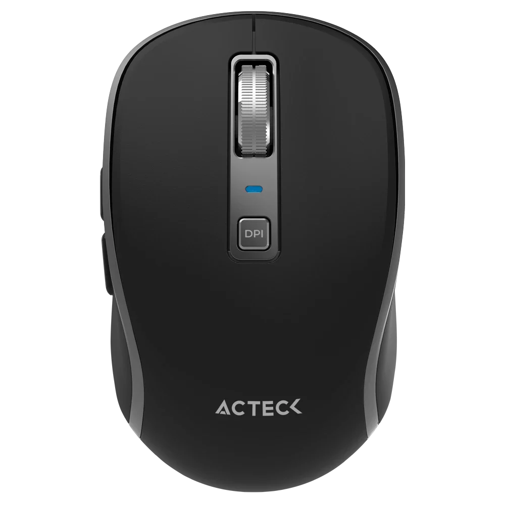 Mouse Acteck Optimize Trip Pro Mi580, Inalambrico, Multidispositivo, Ultra Portable, Bluetooth, 1600 Dpi, 6 Botones, Recargable + Usb-C, Negro, AC-939591