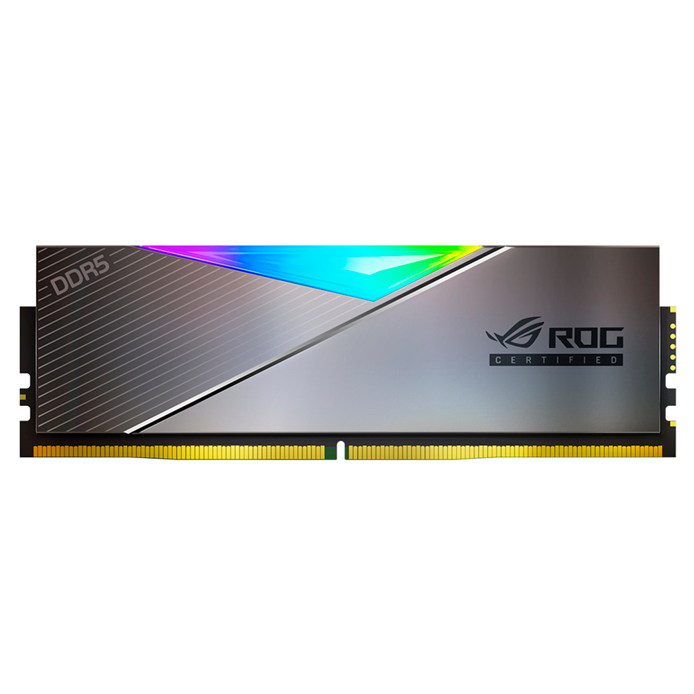 Memoria XPG Lancer ROG, udimm ddr5 24g pc5-57600 7200mhz cl34 1.4v rgb con disipador gris pc gamer/alto rendimiento (ax5u7200c3424g-dclarrog)