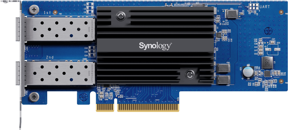 Tarjeta de expansión Synology E10G30-F2 de doble puerto 10GbE SFP+ para sistemas Synology