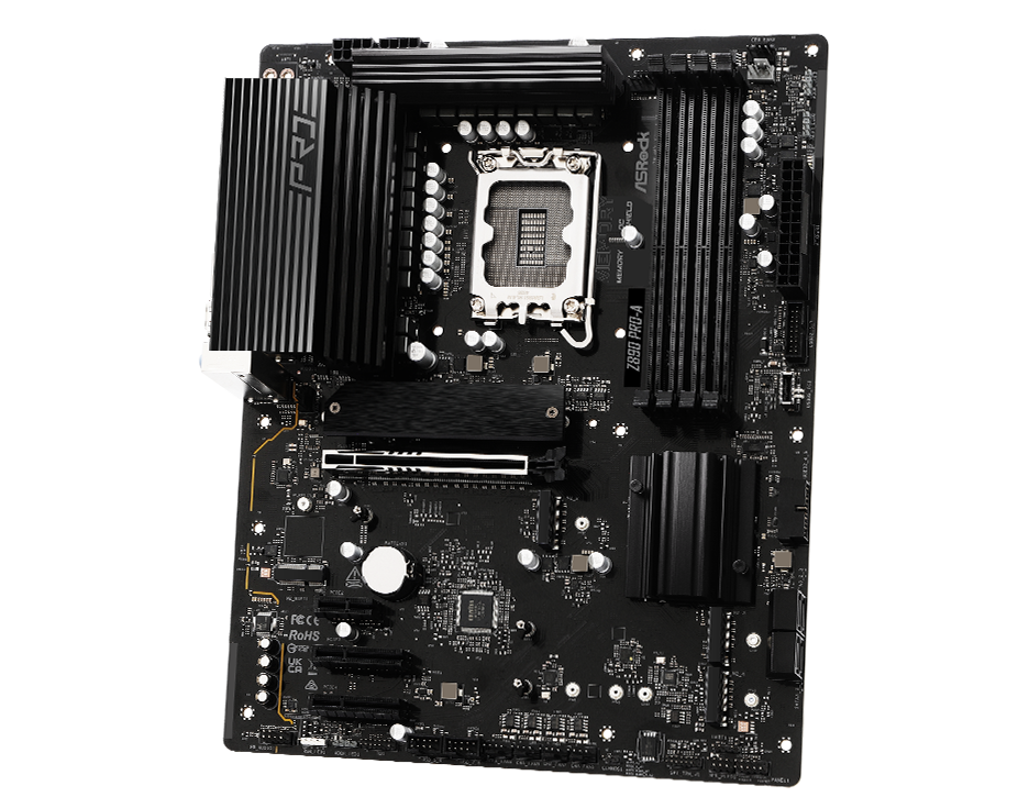 Mb asrock z890 pro-a wifi/intel ultra serie 2 lga1851/256 gb ddr5 8666+(oc)mhz/1 pcie 5.0x16/2 pcie 4.0x16/2 pc/4 sata3/3 hyper m.2/1 blazing m.2/3 usb tipo c/6 usb 3.2/8 usb 2.0/1 usb 3.2 t