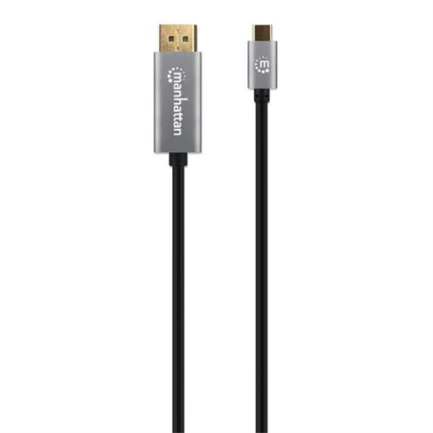 Cable manhattan adaptador usb-c a displayport-m 8k a 60hz 3m color negro