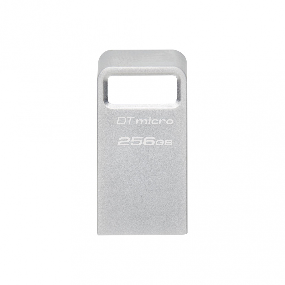 Memoria USB Kingston DataTraveler Micro, 256GB, USB 3.2, Lectura 200MB/s, Gris