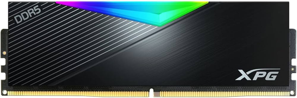 Memoria xpg lancer udimm ddr5 24gb pc5-64000 8000mhz cl38 1.45v rgb con disipador negro pc gammer/alto rendimiento (ax5u8000c3824g-dclarbk)